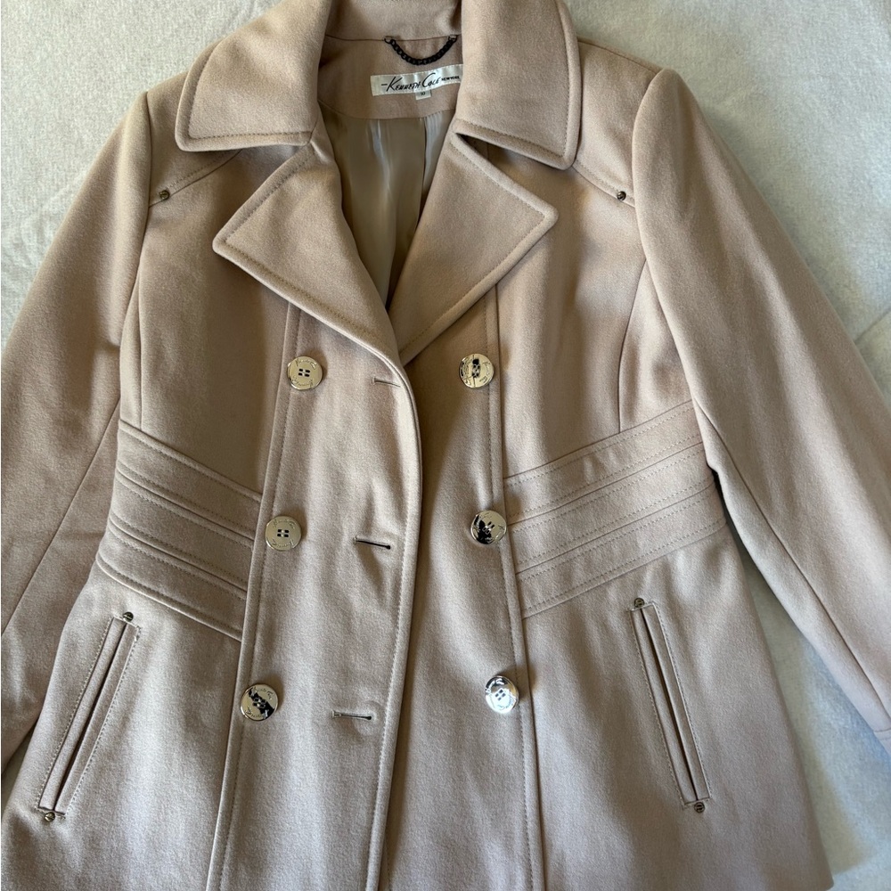 Kenneth Cole New York Wool-Blend Peacoat Sz 10 - Picture 2 of 5
